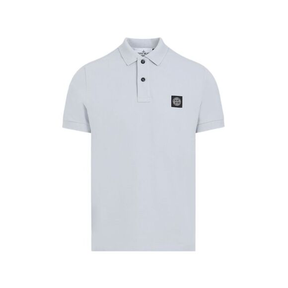 Stone Island Men Logo Cotton Polo Shirt